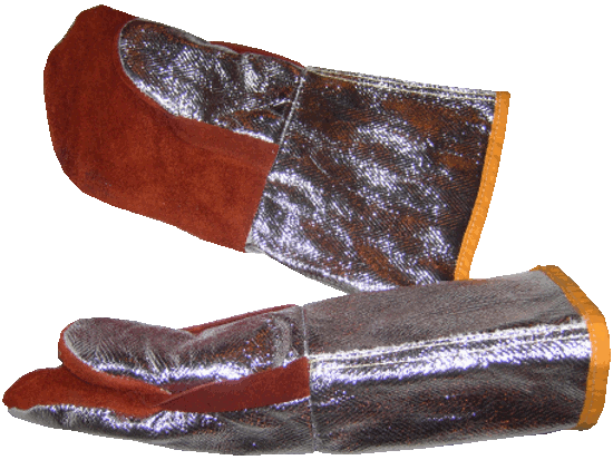 Aluminised Foundry Mitts