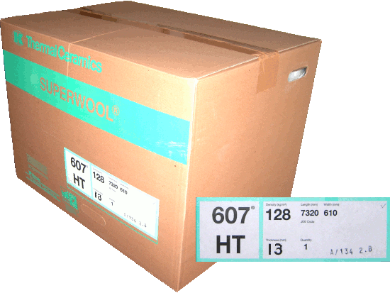 Superwool 607 HT 128Kg 13mm Body Soluble Fibre Blanket Superwool 607 HT 128Kg 13mm Body Soluble Fibre Blanket
