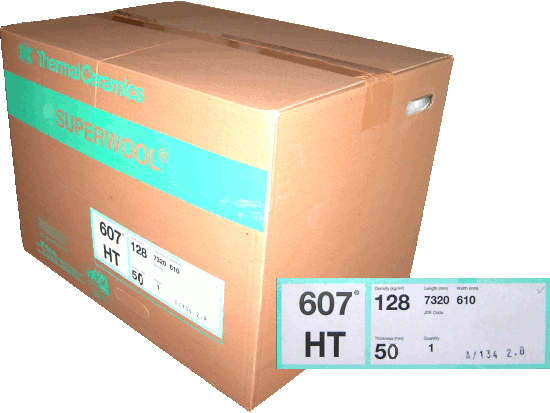 Pallet 6 boxes Delivery to GU10 2QE Superwool 607 HT 128Kg 50mm